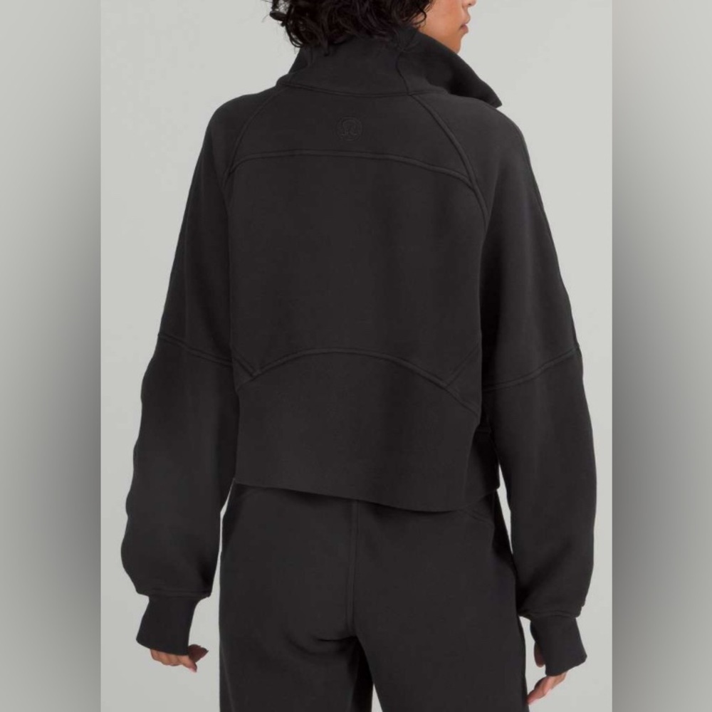 NWOT Lululemon Scuba Oversized Funnel Neck Shirt Black - Picture 3 of 8